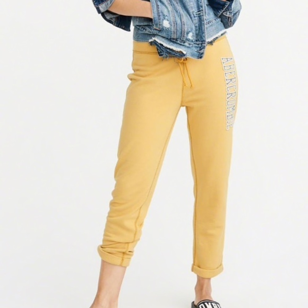 NWT Abercrombie Yellow Lounge Pant S Available
